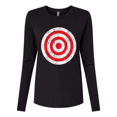 Vintage Bullseye Target Bulls Eye Funny Joke Womens Cotton Relaxed Long Sleeve T-Shirt