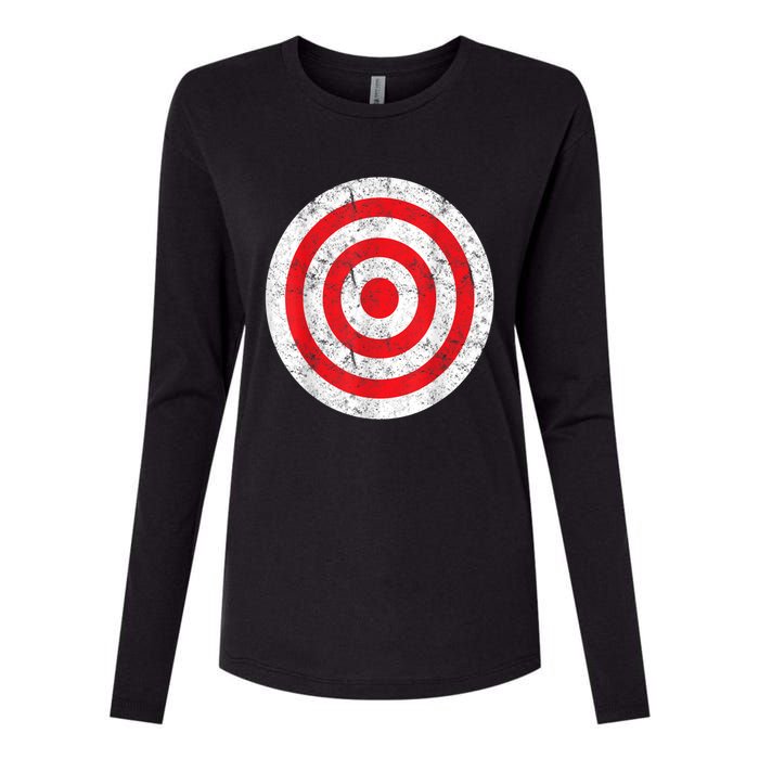 Vintage Bullseye Target Bulls Eye Funny Joke Womens Cotton Relaxed Long Sleeve T-Shirt