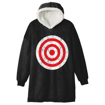 Vintage Bullseye Target Bulls Eye Funny Joke Hooded Wearable Blanket