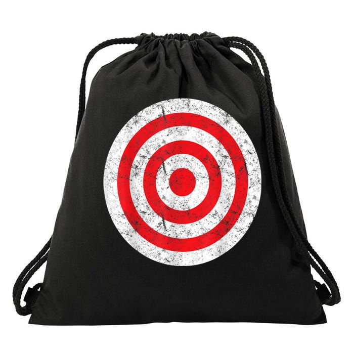 Vintage Bullseye Target Bulls Eye Funny Joke Drawstring Bag