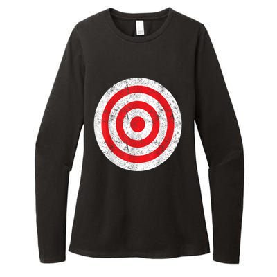 Vintage Bullseye Target Bulls Eye Funny Joke Womens CVC Long Sleeve Shirt