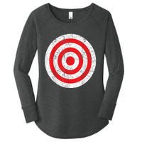 Vintage Bullseye Target Bulls Eye Funny Joke Women's Perfect Tri Tunic Long Sleeve Shirt