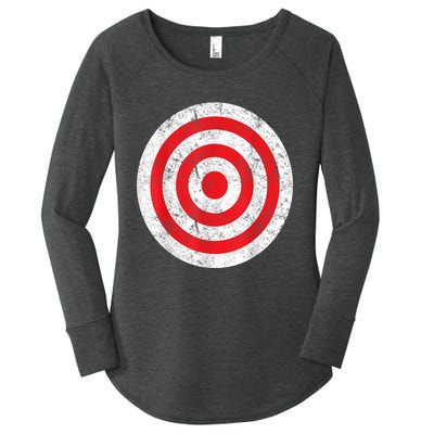 Vintage Bullseye Target Bulls Eye Funny Joke Women's Perfect Tri Tunic Long Sleeve Shirt