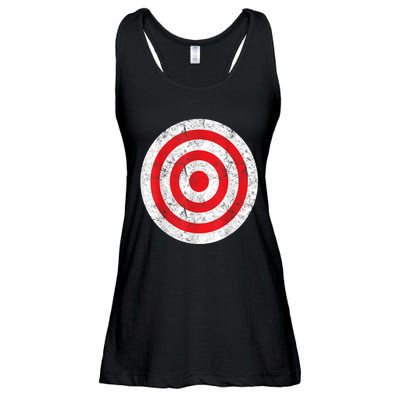 Vintage Bullseye Target Bulls Eye Funny Joke Ladies Essential Flowy Tank