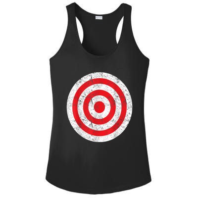 Vintage Bullseye Target Bulls Eye Funny Joke Ladies PosiCharge Competitor Racerback Tank