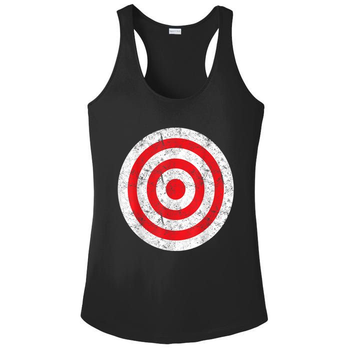 Vintage Bullseye Target Bulls Eye Funny Joke Ladies PosiCharge Competitor Racerback Tank