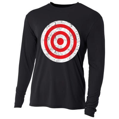 Vintage Bullseye Target Bulls Eye Funny Joke Cooling Performance Long Sleeve Crew