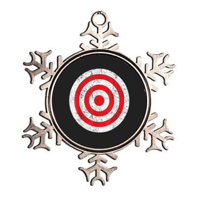 Vintage Bullseye Target Bulls Eye Funny Joke Metallic Star Ornament