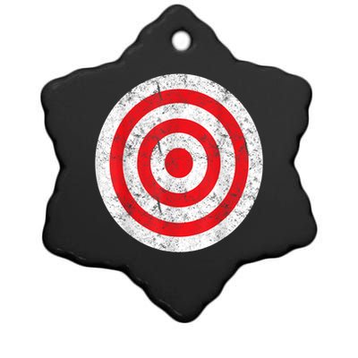 Vintage Bullseye Target Bulls Eye Funny Joke Ceramic Star Ornament