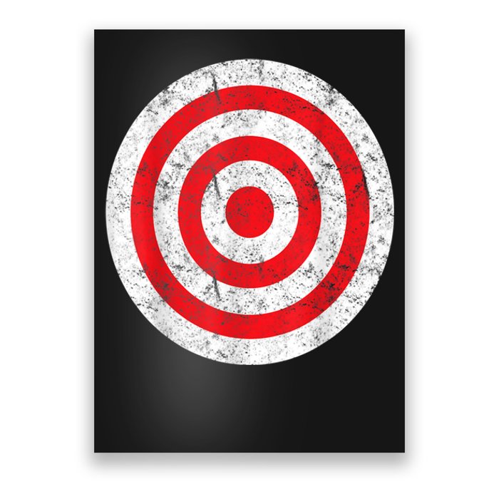 Vintage Bullseye Target Bulls Eye Funny Joke Poster