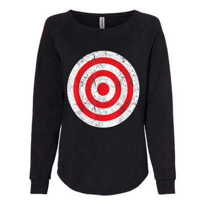 Vintage Bullseye Target Bulls Eye Funny Joke Womens California Wash Sweatshirt