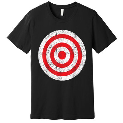 Vintage Bullseye Target Bulls Eye Funny Joke Premium T-Shirt