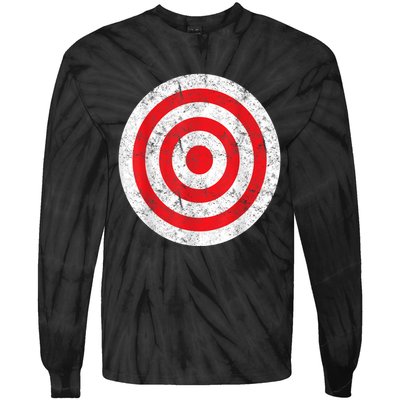 Vintage Bullseye Target Bulls Eye Funny Joke Tie-Dye Long Sleeve Shirt