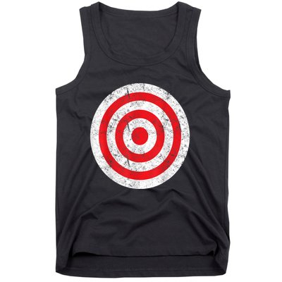 Vintage Bullseye Target Bulls Eye Funny Joke Tank Top