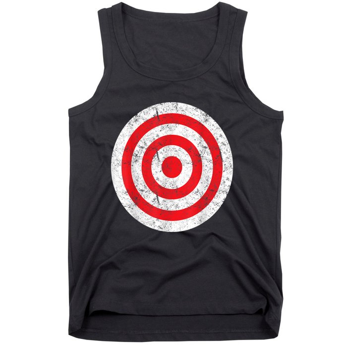 Vintage Bullseye Target Bulls Eye Funny Joke Tank Top