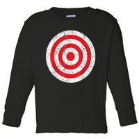 Vintage Bullseye Target Bulls Eye Funny Joke Toddler Long Sleeve Shirt