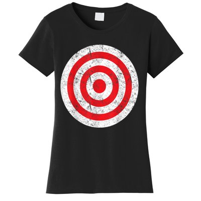 Vintage Bullseye Target Bulls Eye Funny Joke Women's T-Shirt