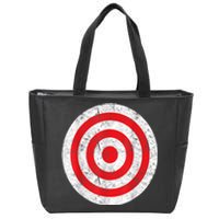 Vintage Bullseye Target Bulls Eye Funny Joke Zip Tote Bag