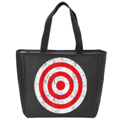 Vintage Bullseye Target Bulls Eye Funny Joke Zip Tote Bag