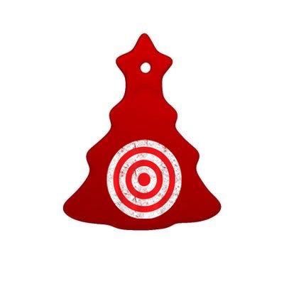 Vintage Bullseye Target Bulls Eye Funny Joke Ceramic Tree Ornament