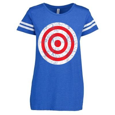 Vintage Bullseye Target Bulls Eye Funny Joke Enza Ladies Jersey Football T-Shirt