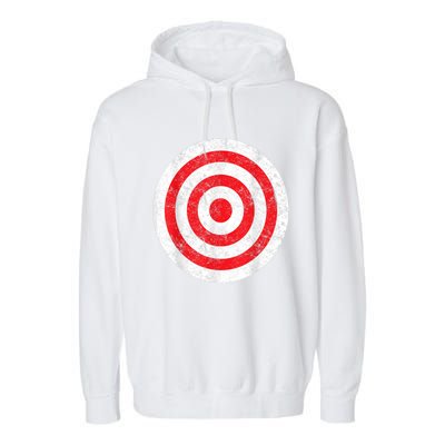 Vintage Bullseye Target Bulls Eye Funny Joke Garment-Dyed Fleece Hoodie