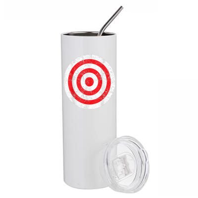 Vintage Bullseye Target Bulls Eye Funny Joke Stainless Steel Tumbler