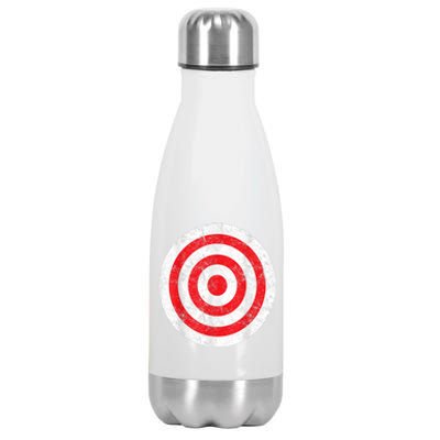 Vintage Bullseye Target Bulls Eye Funny Joke Stainless Steel Insulated Water Bottle