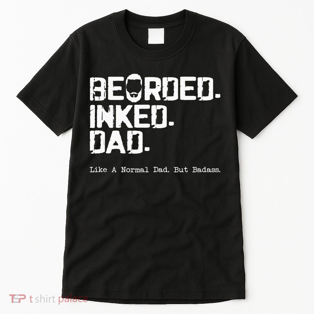 Vintage Bearded Tattoo Lover Inked Dad Tall T-Shirt