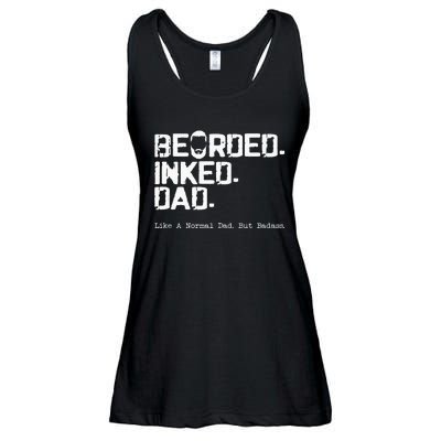 Vintage Bearded Tattoo Lover Inked Dad Ladies Essential Flowy Tank