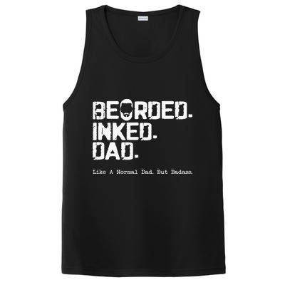 Vintage Bearded Tattoo Lover Inked Dad PosiCharge Competitor Tank