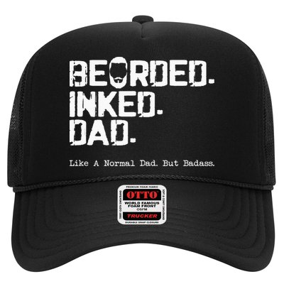 Vintage Bearded Tattoo Lover Inked Dad Trucker Hat