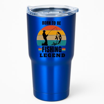 Vintage Born To Be A Fishing Legend Father's Day Gift Tumbler
