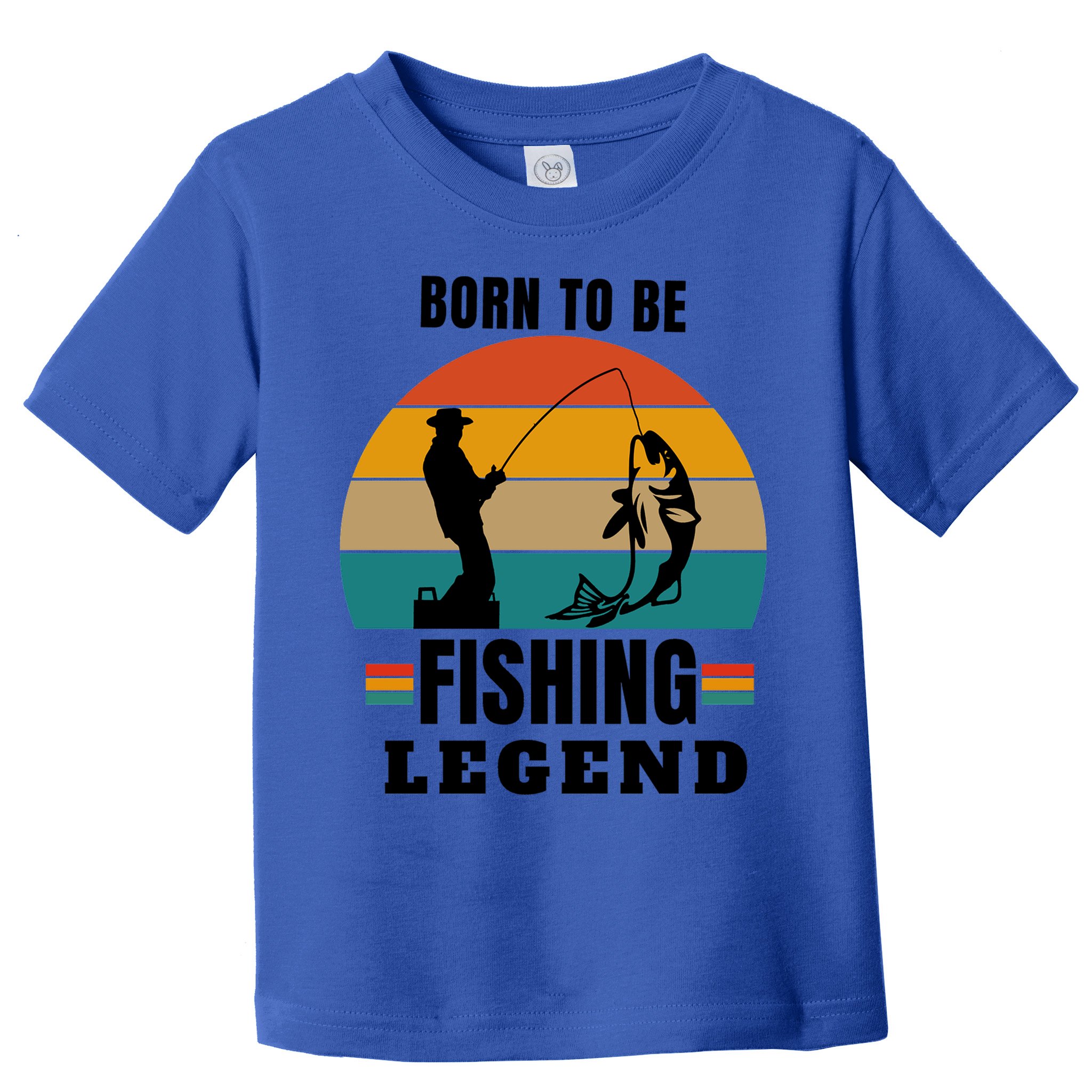 Vintage Born To Be A Fishing Legend Father's Day Gift Toddler T-Shirt