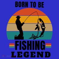Vintage Born To Be A Fishing Legend Father's Day Gift Kids T-Shirt