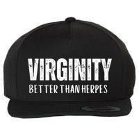 Virginity Better Than Herpes Wool Snapback Cap