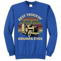 Vintage Best Truckin Grumpa Ever Retro Fathers Day Gift Great Gift Sweatshirt