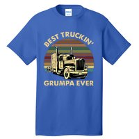 Vintage Best Truckin Grumpa Ever Retro Fathers Day Gift Great Gift Tall T-Shirt