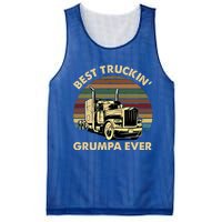 Vintage Best Truckin Grumpa Ever Retro Fathers Day Gift Great Gift Mesh Reversible Basketball Jersey Tank