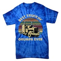 Vintage Best Truckin Grumpa Ever Retro Fathers Day Gift Great Gift Tie-Dye T-Shirt