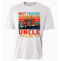 Vintage Best Truckin Uncle Ever Funny Truck Driver Cooling Performance Crew T-Shirt