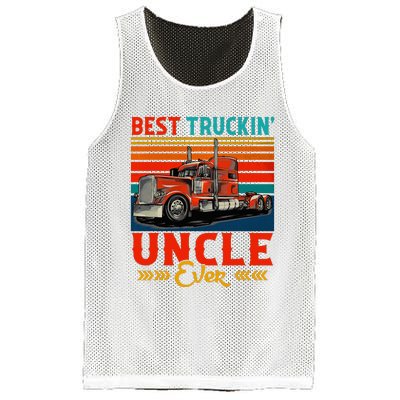 Vintage Best Truckin Uncle Ever Funny Truck Driver Mesh Reversible Basketball Jersey Tank