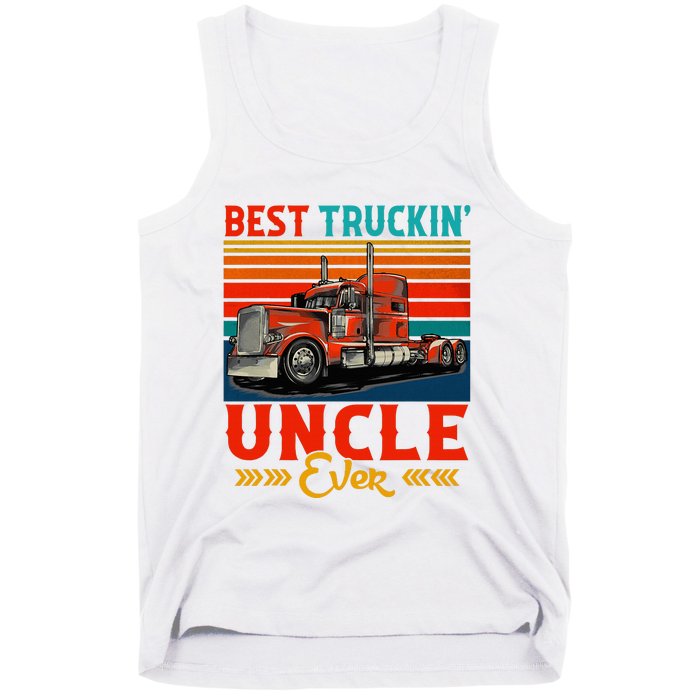 Vintage Best Truckin Uncle Ever Funny Truck Driver Tank Top