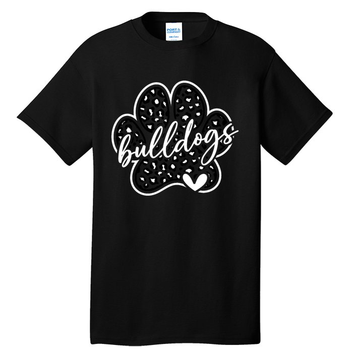 Vintage Bulldogs Team Pride School Spirit Back To School Tall T-Shirt