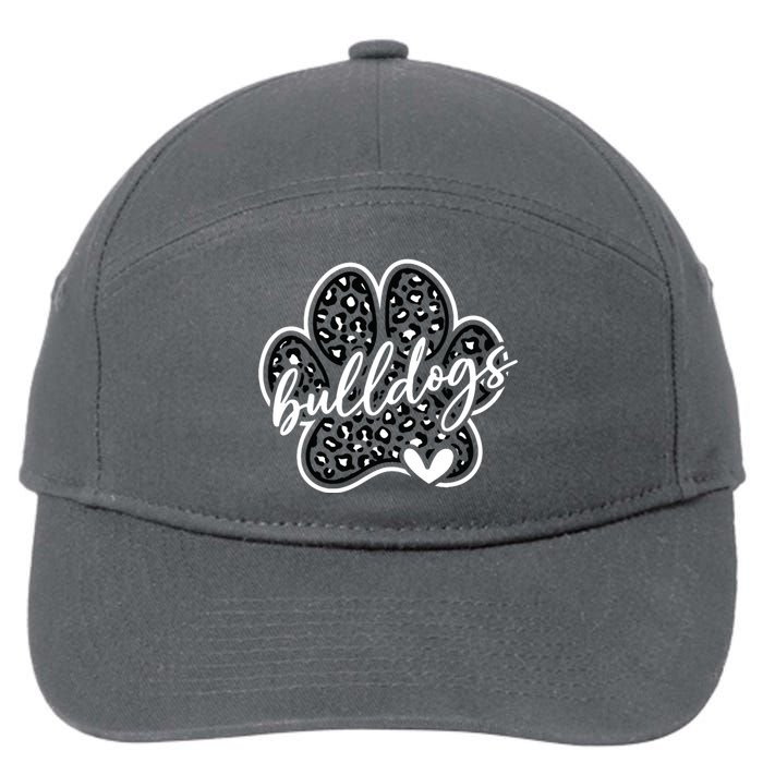 Vintage Bulldogs Team Pride School Spirit Back To School 7-Panel Snapback Hat