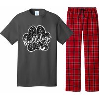 Vintage Bulldogs Team Pride School Spirit Back To School Pajama Set