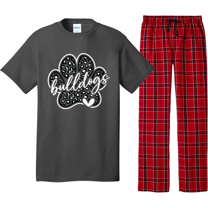 Vintage Bulldogs Team Pride School Spirit Back To School Pajama Set