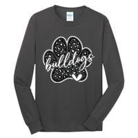 Vintage Bulldogs Team Pride School Spirit Back To School Tall Long Sleeve T-Shirt