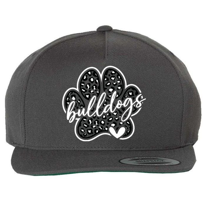 Vintage Bulldogs Team Pride School Spirit Back To School Wool Snapback Cap