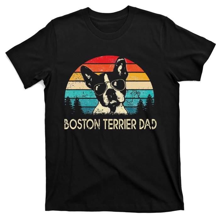 Vintage Boston Terrier Dad Dog Dad Father's Day T-Shirt